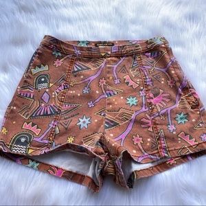 Billabong brown tribal high waisted shorts size 28